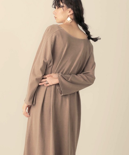 Bab（バブ）の「【WEB限定】ピグメント加工前後2WAYワンピース（ワンピース・レディース・チャコールグレー/アイボリー/モカ・FREE）」の6枚目の写真