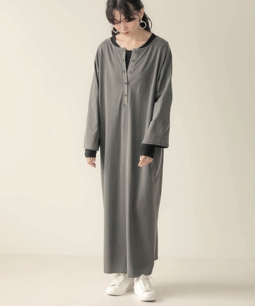 Bab（バブ）の「【WEB限定】ピグメント加工前後2WAYワンピース（ワンピース・レディース・チャコールグレー/アイボリー/モカ・FREE）」の10枚目の写真