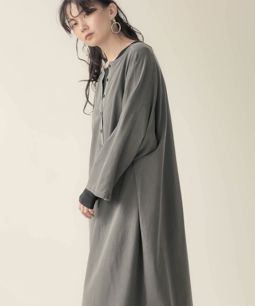Bab（バブ）の「【WEB限定】ピグメント加工前後2WAYワンピース（ワンピース・レディース・チャコールグレー/アイボリー/モカ・FREE）」の11枚目の写真