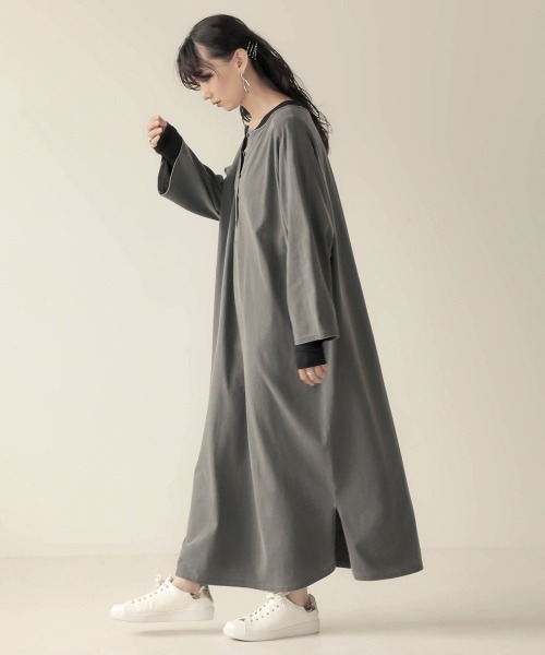 Bab（バブ）の「【WEB限定】ピグメント加工前後2WAYワンピース（ワンピース・レディース・チャコールグレー/アイボリー/モカ・FREE）」の12枚目の写真