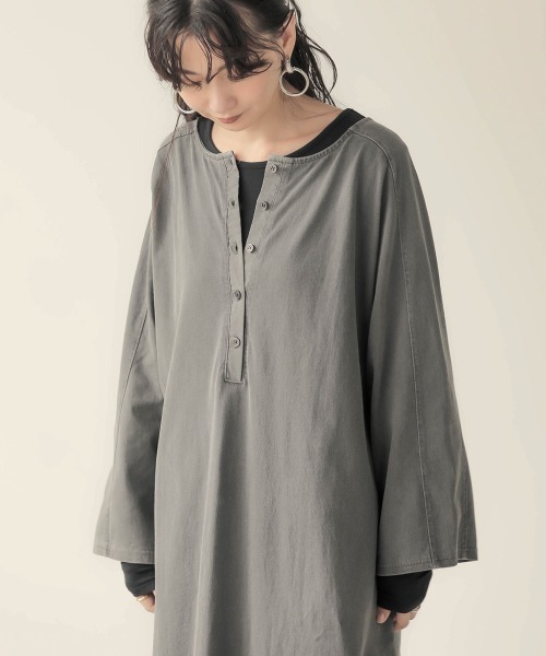 Bab（バブ）の「【WEB限定】ピグメント加工前後2WAYワンピース（ワンピース・レディース・チャコールグレー/アイボリー/モカ・FREE）」の17枚目の写真