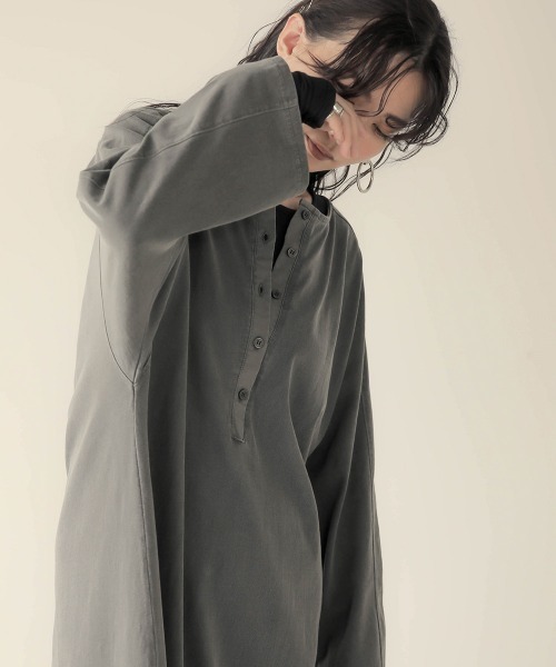 Bab（バブ）の「【WEB限定】ピグメント加工前後2WAYワンピース（ワンピース・レディース・チャコールグレー/アイボリー/モカ・FREE）」の18枚目の写真