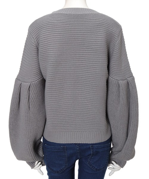 fifth（フィフス）の「ボリュームスリーブデザインニット（ニット/セーター・レディース・アイボリー/グレー・MEDIUM）」の6枚目の写真