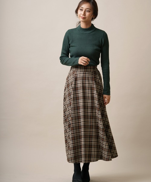 rps（アールピーエス）の「先染めロングスカート（スカート・レディース・ベージュ/ブラウン/ダークベージュ・M）」の9枚目の写真