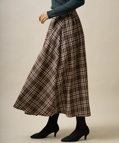 rps（アールピーエス）の「先染めロングスカート（スカート・レディース・ベージュ/ブラウン/ダークベージュ・M）」の10枚目の写真