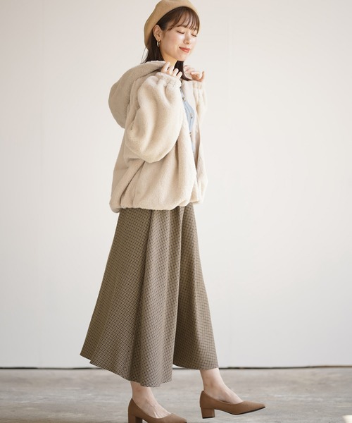 rps（アールピーエス）の「先染めロングスカート（スカート・レディース・ベージュ/ブラウン/ダークベージュ・M）」の11枚目の写真