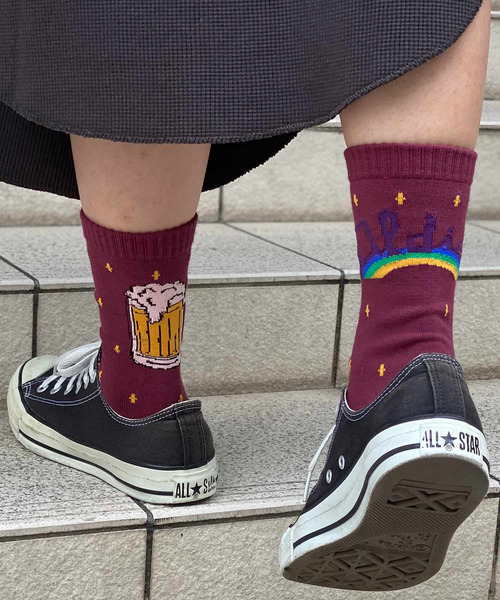 ALDIES（アールディーズ）の「Beer Sox / ビアーソックス（ソックス/靴下・メンズ・バーガンディー/ブルーグリーン/ブラック・MENS/WOMENS）」の14枚目の写真