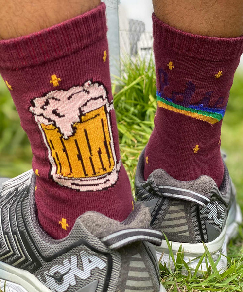 ALDIES（アールディーズ）の「Beer Sox / ビアーソックス（ソックス/靴下・メンズ・バーガンディー/ブルーグリーン/ブラック・MENS/WOMENS）」の13枚目の写真