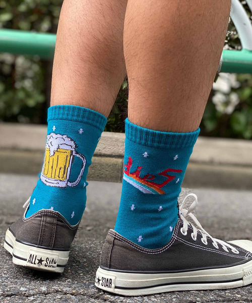 ALDIES（アールディーズ）の「Beer Sox / ビアーソックス（ソックス/靴下・メンズ・バーガンディー/ブルーグリーン/ブラック・MENS/WOMENS）」の10枚目の写真