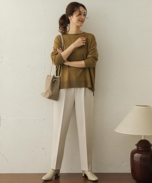 URBAN RESEARCH DOORS（アーバンリサーチドアーズ）の「TRダブルクロストラウザー（その他パンツ・レディース・アイボリー/ブルー/ベージュ・38/36）」の7枚目の写真