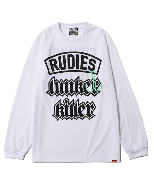 RUDIE'S(ルーディーズ)の「RUDIE'S FISHING CLUB HOOK DRY LS-T(Tシャツ/カットソー・メンズ・ホワイト/ブラック・L/M/XL/XXL)」の1枚目の写真
