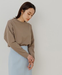 【一部WEB限定】クルーネックコットン長袖TEE