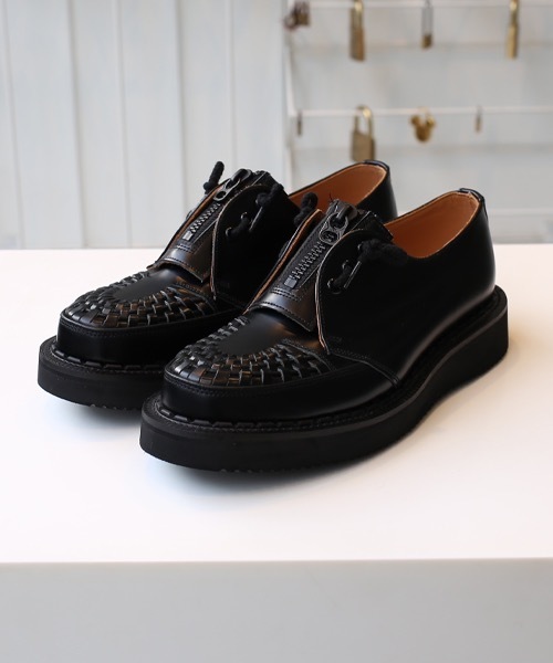 ✨E COX ギブソン 厚底 ドレスシューズ Dリング 26.5 黒 ✨GEORGE COX ギブソン 厚底 ドレスシューズ Dリング 26.5 黒