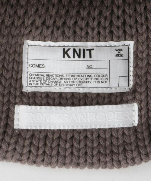COMESANDGOES(カムズアンドゴーズ)の「<COMESANDGOES> STANDARD KNIT/ニットキャップ □□(ニットキャップ/ビーニー・メンズ・ブラック/ダークグレー/ライム・FREE)」の6枚目の写真