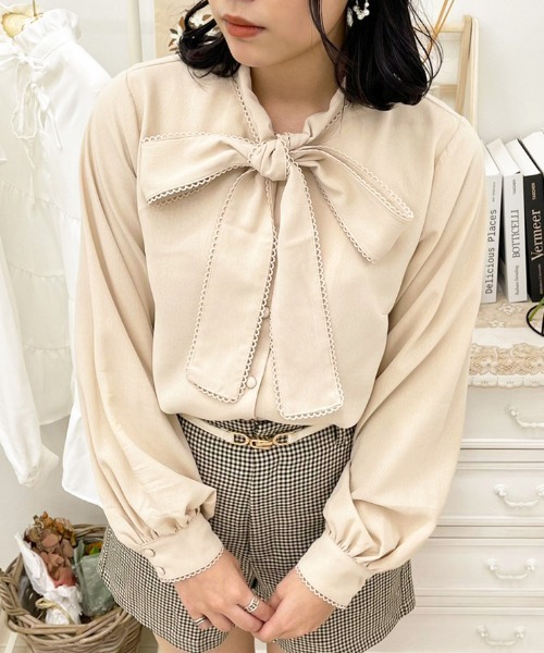 apres jour(アプレジュール)の「ピコレースボウタイブラウス【ZOZOTOWN限定アイテム】【1AP】(シャツ/ブラウス・レディース・ライトベージュ/アイボリー/オフホワイト・X-LARGE/フリー)」の22枚目の写真