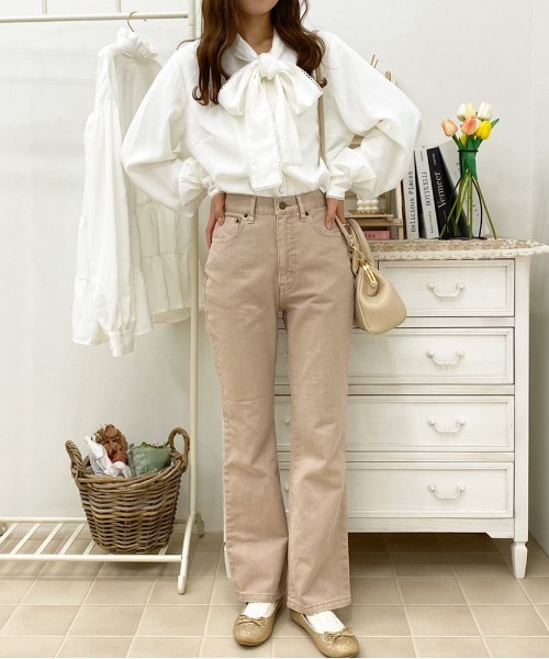 apres jour(アプレジュール)の「ピコレースボウタイブラウス【ZOZOTOWN限定アイテム】【1AP】(シャツ/ブラウス・レディース・ライトベージュ/アイボリー/オフホワイト・X-LARGE/フリー)」の13枚目の写真