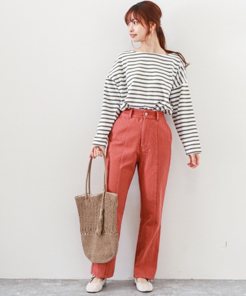 archives(アルシーヴ)の「ボーダープルオーバー(Tシャツ/カットソー・レディース・ピンク/ミント/グリーン/ベージュ・MEDIUM)」の10枚目の写真