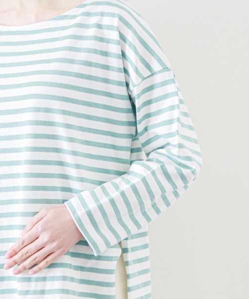 archives(アルシーヴ)の「ボーダープルオーバー(Tシャツ/カットソー・レディース・ピンク/ミント/グリーン/ベージュ・MEDIUM)」の21枚目の写真