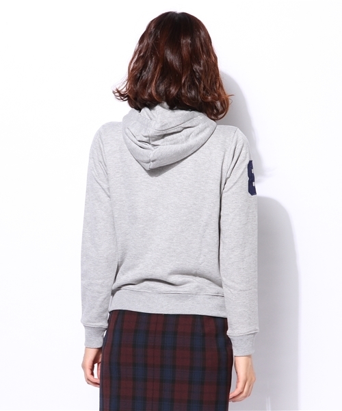 GIORDANO（ジョルダーノ）の「[GIORDANO]ライオン刺繍フルジップスウェットパーカー（パーカー・レディース・ブラック/グレー/グリーン/オレンジ/ホワイト/ピンク・LARGE/MEDIUM）」の12枚目の写真