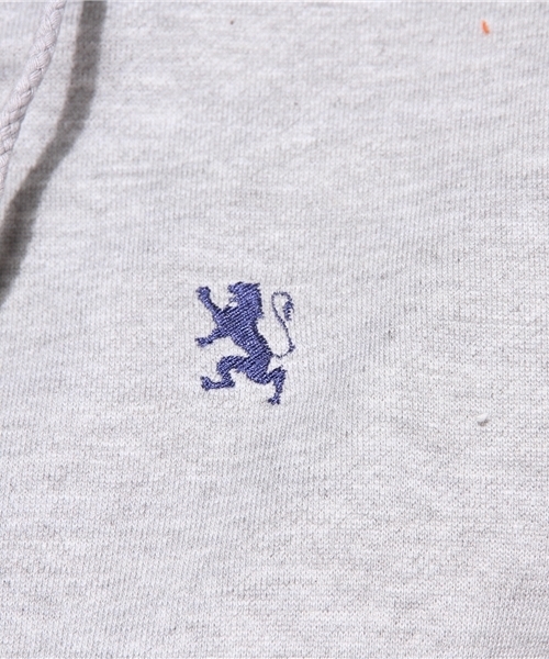 GIORDANO（ジョルダーノ）の「[GIORDANO]ライオン刺繍フルジップスウェットパーカー（パーカー・レディース・ブラック/グレー/グリーン/オレンジ/ホワイト/ピンク・LARGE/MEDIUM）」の7枚目の写真