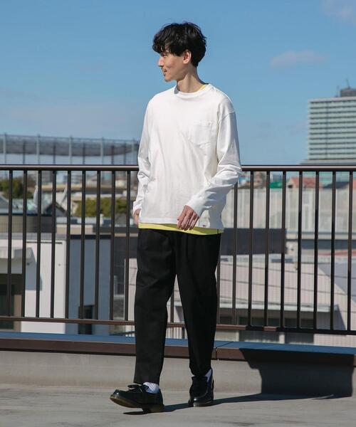 coen（コーエン）の「USAコットン天竺ロングスリーブTシャツ（Tシャツ/カットソー・メンズ・ネイビー/ダークグレー/ホワイト・LARGE/MEDIUM/X-LARGE/SMALL）」の8枚目の写真