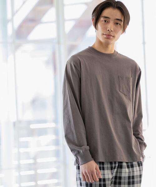 coen（コーエン）の「USAコットン天竺ロングスリーブTシャツ（Tシャツ/カットソー・メンズ・ネイビー/ダークグレー/ホワイト・LARGE/MEDIUM/X-LARGE/SMALL）」の20枚目の写真