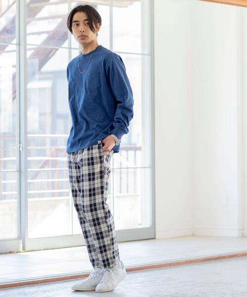 coen（コーエン）の「USAコットン天竺ロングスリーブTシャツ（Tシャツ/カットソー・メンズ・ネイビー/ダークグレー/ホワイト・LARGE/MEDIUM/X-LARGE/SMALL）」の16枚目の写真