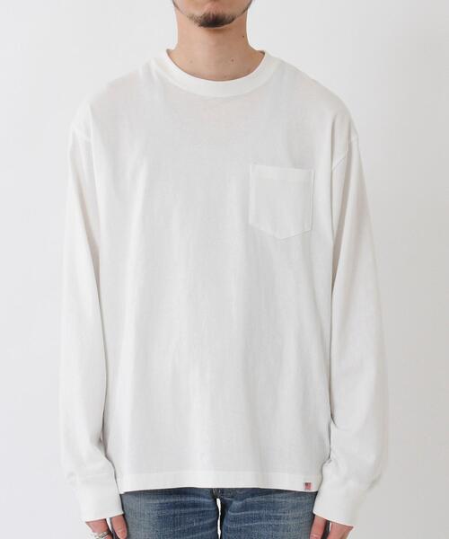 coen（コーエン）の「USAコットン天竺ロングスリーブTシャツ（Tシャツ/カットソー・メンズ・ネイビー/ダークグレー/ホワイト・LARGE/MEDIUM/X-LARGE/SMALL）」の18枚目の写真