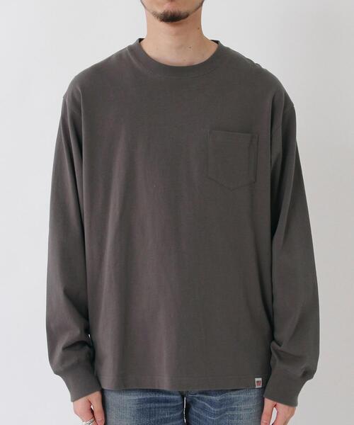 coen（コーエン）の「USAコットン天竺ロングスリーブTシャツ（Tシャツ/カットソー・メンズ・ネイビー/ダークグレー/ホワイト・LARGE/MEDIUM/X-LARGE/SMALL）」の10枚目の写真