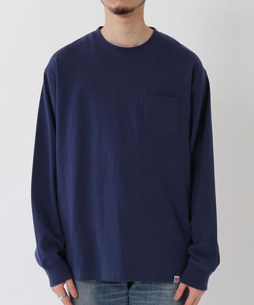 coen（コーエン）の「USAコットン天竺ロングスリーブTシャツ（Tシャツ/カットソー・メンズ・ネイビー/ダークグレー/ホワイト・LARGE/MEDIUM/X-LARGE/SMALL）」の12枚目の写真