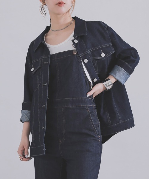 n'OrLABEL（ノアールレーベル）の「『シンプルデニムジャケット』（デニムジャケット・レディース・インディゴブルー/ブルー・1/2）」の12枚目の写真