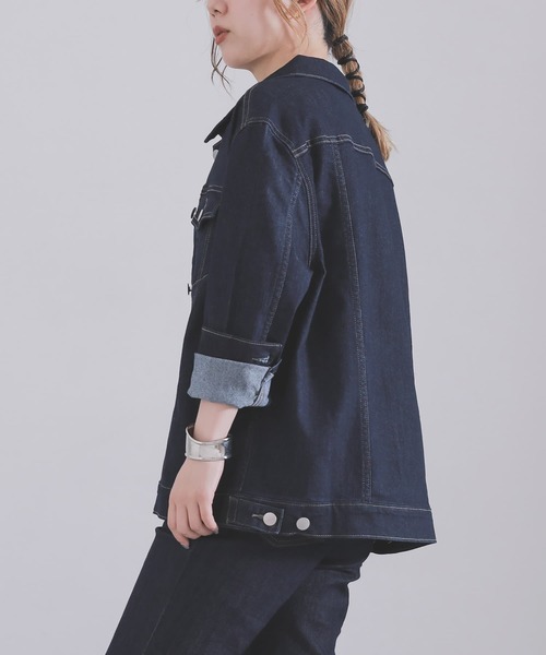 n'OrLABEL（ノアールレーベル）の「『シンプルデニムジャケット』（デニムジャケット・レディース・インディゴブルー/ブルー・1/2）」の11枚目の写真