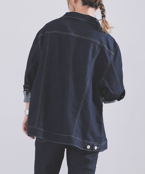 n'OrLABEL（ノアールレーベル）の「『シンプルデニムジャケット』（デニムジャケット・レディース・インディゴブルー/ブルー・1/2）」の10枚目の写真