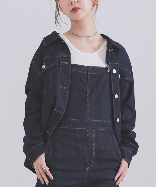 n'OrLABEL（ノアールレーベル）の「『シンプルデニムジャケット』（デニムジャケット・レディース・インディゴブルー/ブルー・1/2）」の8枚目の写真