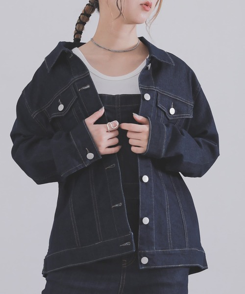 n'OrLABEL（ノアールレーベル）の「『シンプルデニムジャケット』（デニムジャケット・レディース・インディゴブルー/ブルー・1/2）」の9枚目の写真
