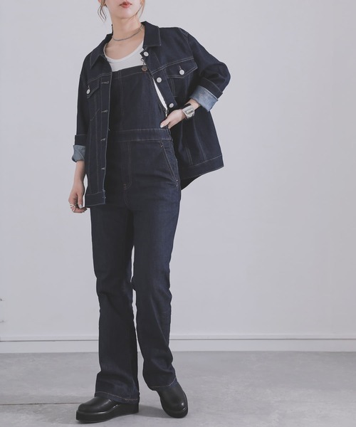 n'OrLABEL（ノアールレーベル）の「『シンプルデニムジャケット』（デニムジャケット・レディース・インディゴブルー/ブルー・1/2）」の7枚目の写真