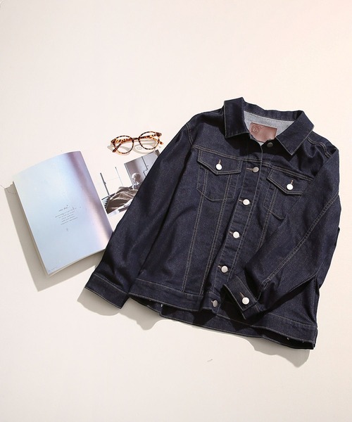 n'OrLABEL（ノアールレーベル）の「『シンプルデニムジャケット』（デニムジャケット・レディース・インディゴブルー/ブルー・1/2）」の13枚目の写真
