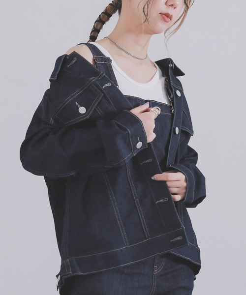 n'OrLABEL（ノアールレーベル）の「『シンプルデニムジャケット』（デニムジャケット・レディース・インディゴブルー/ブルー・1/2）」の17枚目の写真