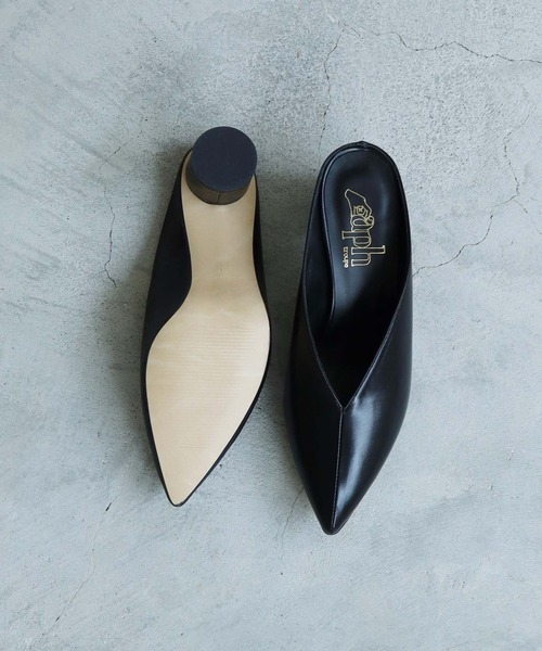 caph(カーフ)の「■carmen salas × caph カバーヒールミュール(その他シューズ・レディース・ブラック/ライトグリーン系・38/36/37)」の11枚目の写真