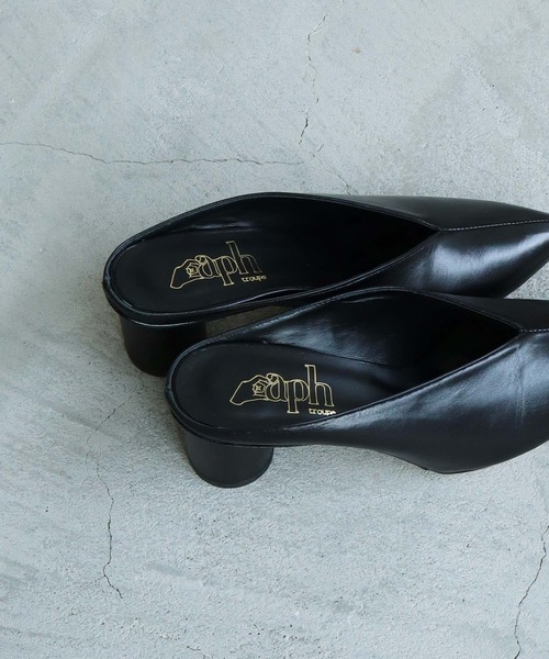 caph(カーフ)の「■carmen salas × caph カバーヒールミュール(その他シューズ・レディース・ブラック/ライトグリーン系・38/36/37)」の13枚目の写真