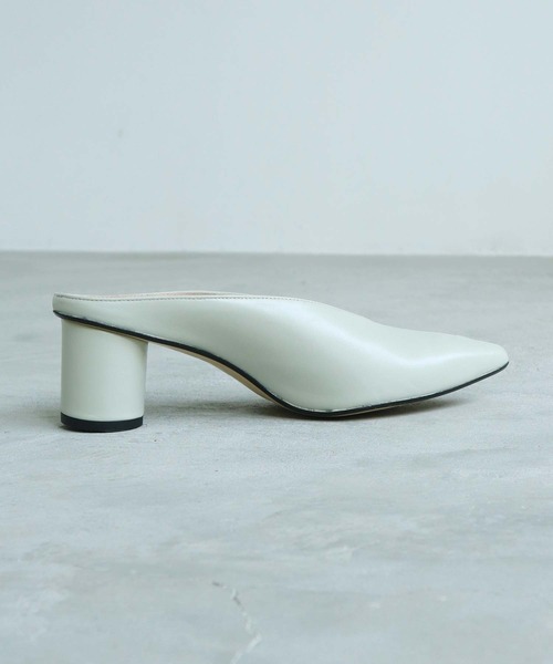 caph(カーフ)の「■carmen salas × caph カバーヒールミュール(その他シューズ・レディース・ブラック/ライトグリーン系・38/36/37)」の6枚目の写真