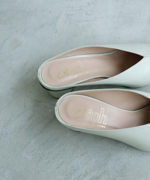 caph(カーフ)の「■carmen salas × caph カバーヒールミュール(その他シューズ・レディース・ブラック/ライトグリーン系・38/36/37)」の7枚目の写真