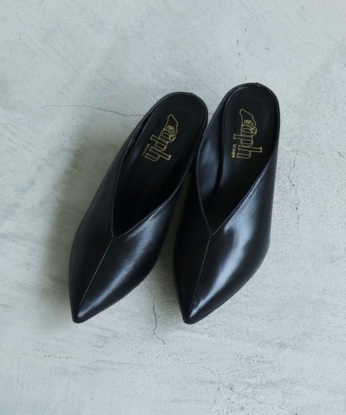 caph(カーフ)の「■carmen salas × caph カバーヒールミュール(その他シューズ・レディース・ブラック/ライトグリーン系・38/36/37)」の9枚目の写真