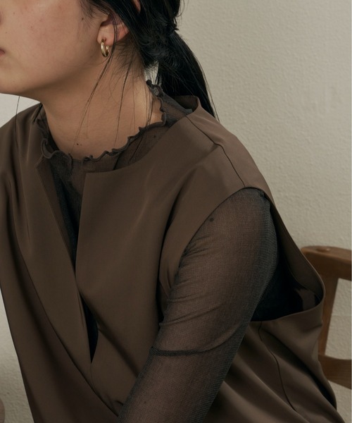 Aunt Marie's（アントマリーズ）の「リバーシブルメローロングスリーブトップス/AUNT MARIE'S（Tシャツ/カットソー・レディース・ブラック/パープル/ベージュ/グリーン・FREE）」の15枚目の写真