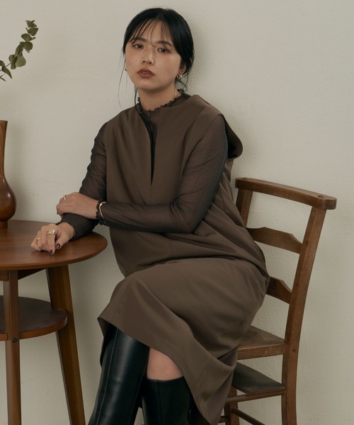 Aunt Marie's（アントマリーズ）の「リバーシブルメローロングスリーブトップス/AUNT MARIE'S（Tシャツ/カットソー・レディース・ブラック/パープル/ベージュ/グリーン・FREE）」の16枚目の写真