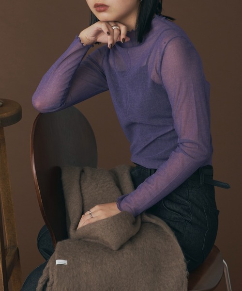 Aunt Marie's（アントマリーズ）の「リバーシブルメローロングスリーブトップス/AUNT MARIE'S（Tシャツ/カットソー・レディース・ブラック/パープル/ベージュ/グリーン・FREE）」の18枚目の写真