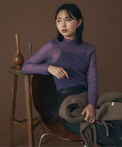 Aunt Marie's（アントマリーズ）の「リバーシブルメローロングスリーブトップス/AUNT MARIE'S（Tシャツ/カットソー・レディース・ブラック/パープル/ベージュ/グリーン・FREE）」の19枚目の写真