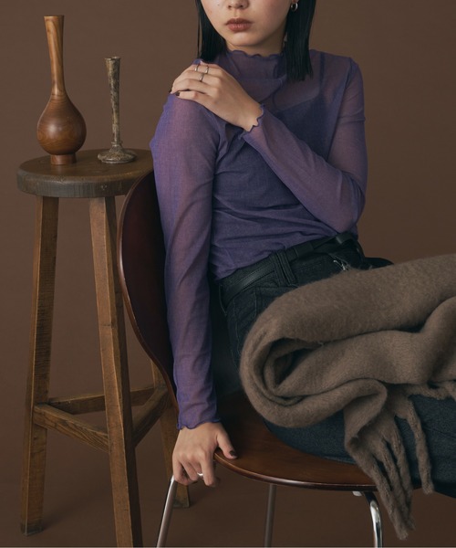 Aunt Marie's（アントマリーズ）の「リバーシブルメローロングスリーブトップス/AUNT MARIE'S（Tシャツ/カットソー・レディース・ブラック/パープル/ベージュ/グリーン・FREE）」の20枚目の写真