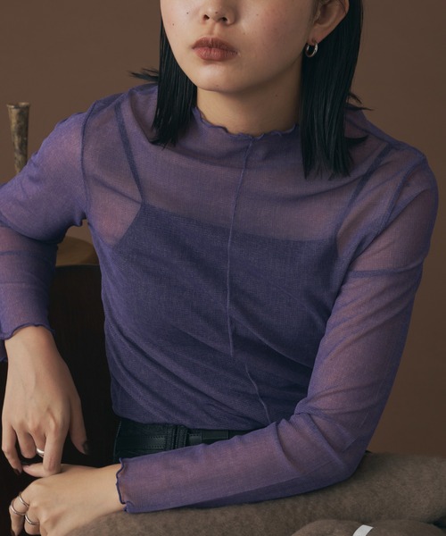 Aunt Marie's（アントマリーズ）の「リバーシブルメローロングスリーブトップス/AUNT MARIE'S（Tシャツ/カットソー・レディース・ブラック/パープル/ベージュ/グリーン・FREE）」の21枚目の写真