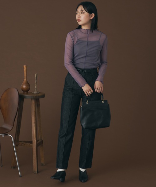 Aunt Marie's（アントマリーズ）の「リバーシブルメローロングスリーブトップス/AUNT MARIE'S（Tシャツ/カットソー・レディース・ブラック/パープル/ベージュ/グリーン・FREE）」の22枚目の写真